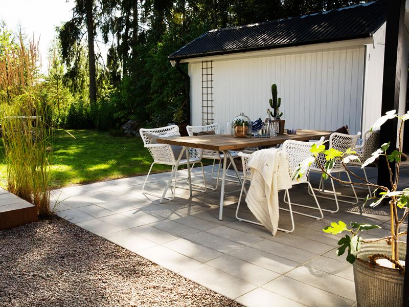 Klassikplattan Naturgrå 200x400 uteplats