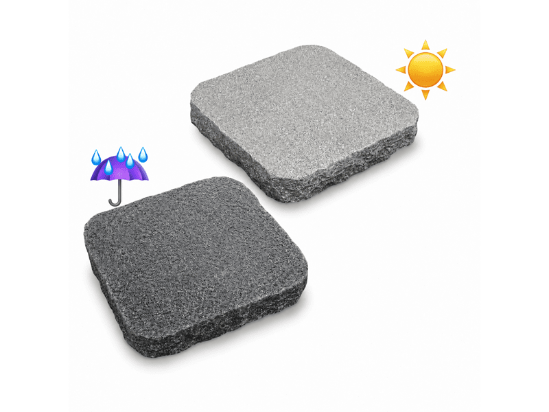 Stegsten Granit 4 cm, blästrad grå